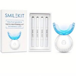Factory Sealed SMILEKIT Rechargeable Teeth Whitening Kit Wireless LED technology